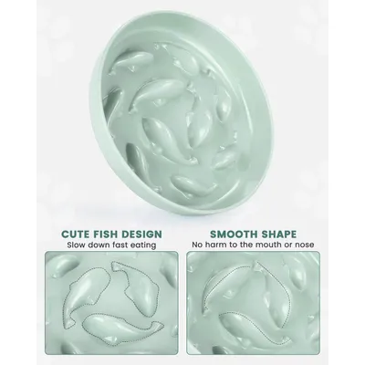 ZENITHMIND Gamelle à Alimentation Lente pour Chats et Petits Chiens