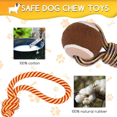ZENITHMIND Hundespielzeugseil aus 100% Baumwolle 2PCS