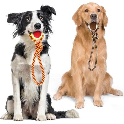 ZENITHMIND Hundespielzeugseil aus 100% Baumwolle 2PCS