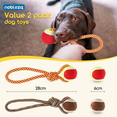 ZENITHMIND Hundespielzeugseil aus 100% Baumwolle 2PCS