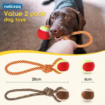 ZENITHMIND Hundespielzeugseil aus 100% Baumwolle 2PCS