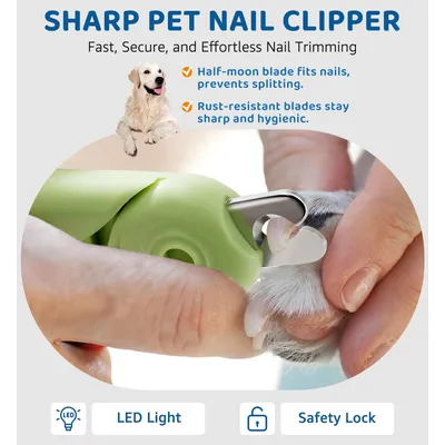 LovuPet Coupe-griffes pour animaux de compagnie avec lumière pour chats