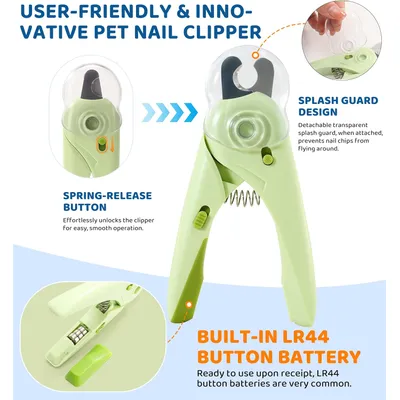 LovuPet Coupe-griffes pour animaux de compagnie avec lumière pour chats