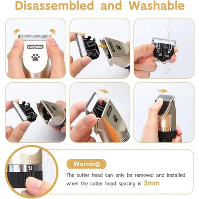 ZENITHMIND Chien chat tondeuse à cheveux set, électrique sans fil