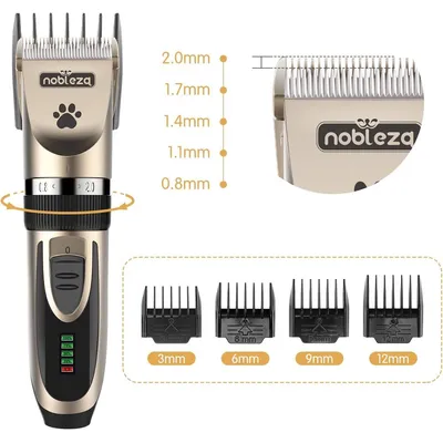 ZENITHMIND Chien chat tondeuse à cheveux set, électrique sans fil