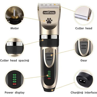 ZENITHMIND Chien chat tondeuse à cheveux set, électrique sans fil