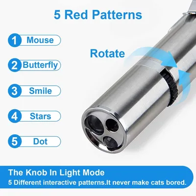 LovuPet Jouet interactif LED pour chats et chiens, USB,exercice intelligent