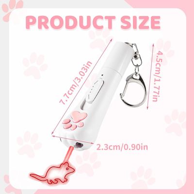 LovuPet Jouet interactif 3 en 1 pour chats et chiens avec mousqueton blanc