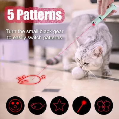 LovuPet Interaktives Katzenspielzeug mit wiederaufladbarem Laserpointer