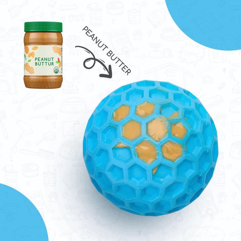 ZENITHMIND Boule pour chien,jouet à mâcher interactif silencieux,Ø 5,5 cm