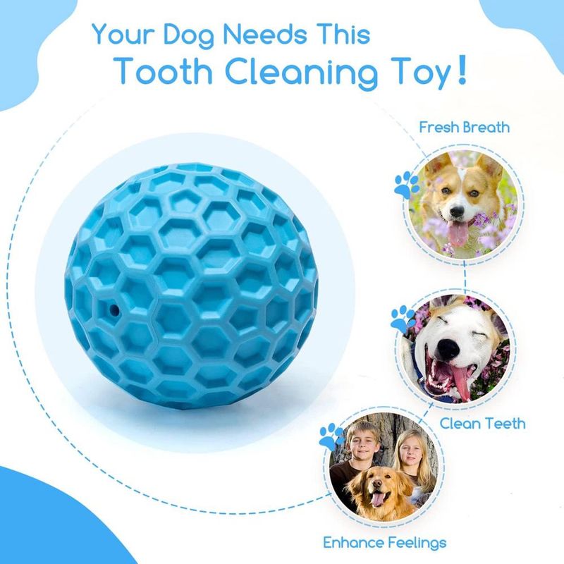 ZENITHMIND Boule pour chien,jouet à mâcher interactif silencieux,Ø 5,5 cm