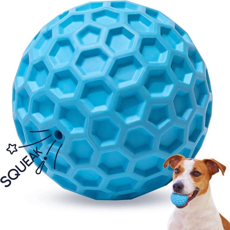 ZENITHMIND Boule pour chien,jouet à mâcher interactif silencieux,Ø 5,5 cm