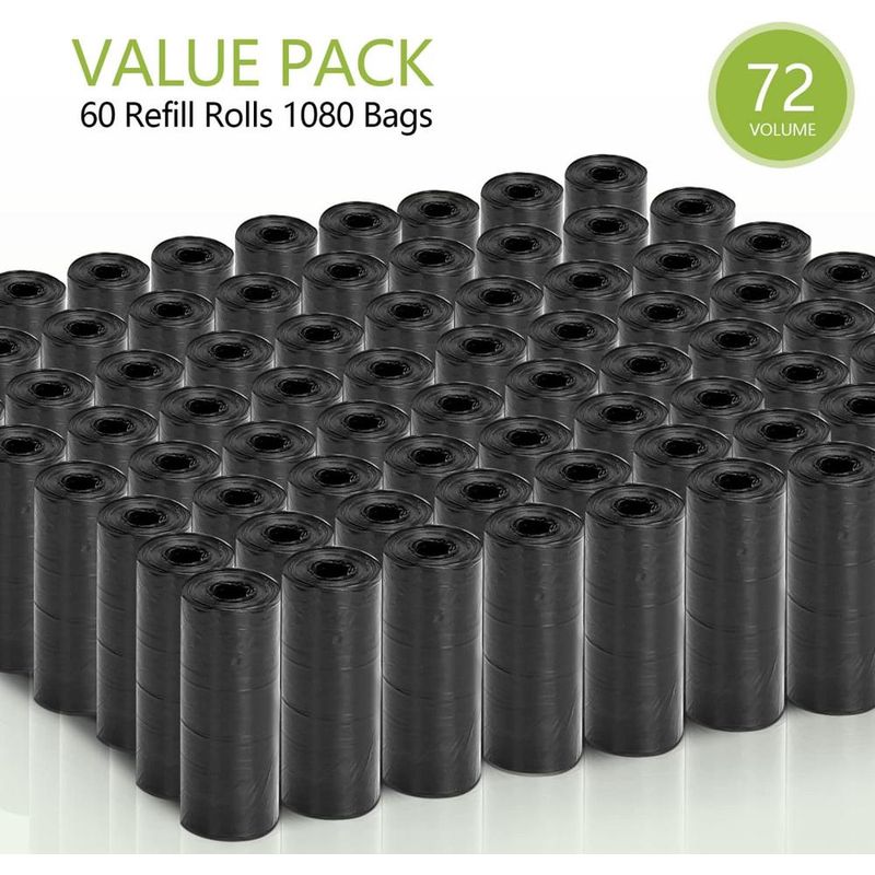 ZENITHMIND 72 rouleaux chien sac poubelle biodégradable organiquement