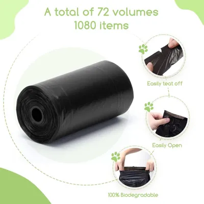 ZENITHMIND 72 rouleaux chien sac poubelle biodégradable organiquement