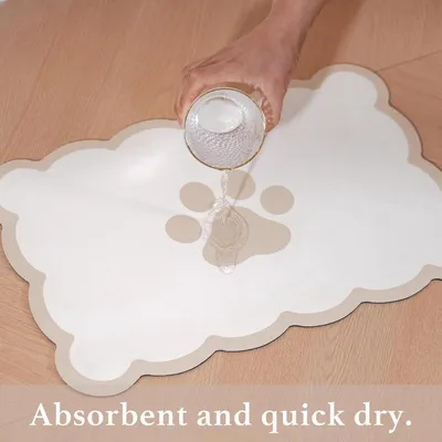 ZENITHMIND Tapis d'alimentation absorbant pour chien et chat,lavable