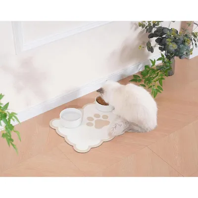 ZENITHMIND Tapis d'alimentation absorbant pour chien et chat,lavable