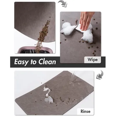 ZENITHMIND Tapete absorbente para alimentación de mascotas, tapete para