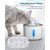 Fontaine chat/chien Aerb - filtre charbon, inox, LED, silencieuse