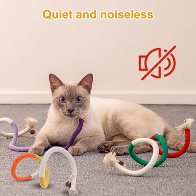 LovuPet 3 Stück 70 cm Katzenkauseil, Katzenminzstäbchen
