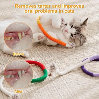 LovuPet 3 Pièces 70cm Corde à Mâcher pour Chat, Bâtonnets Herbe à Chat