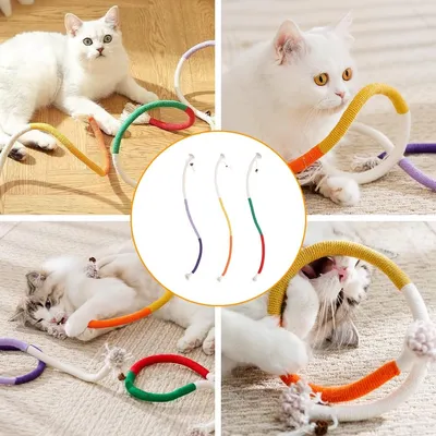 LovuPet 3 Pièces 70cm Corde à Mâcher pour Chat, Bâtonnets Herbe à Chat