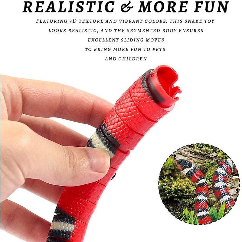 LovuPet Serpent Jouet Intelligent USB pour Chat - à Détection Intelligente