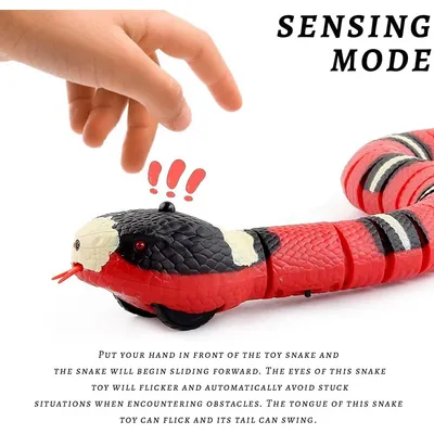 LovuPet Serpent Jouet Intelligent USB pour Chat - à Détection Intelligente