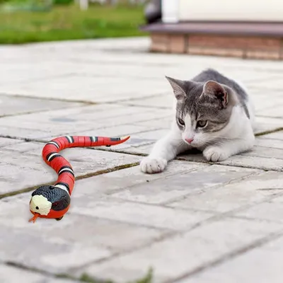 LovuPet Serpent Jouet Intelligent USB pour Chat - à Détection Intelligente