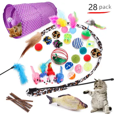 LovuPet Ensemble de jouets pour chats-28 pcs-Jouets intelligents pour chats
