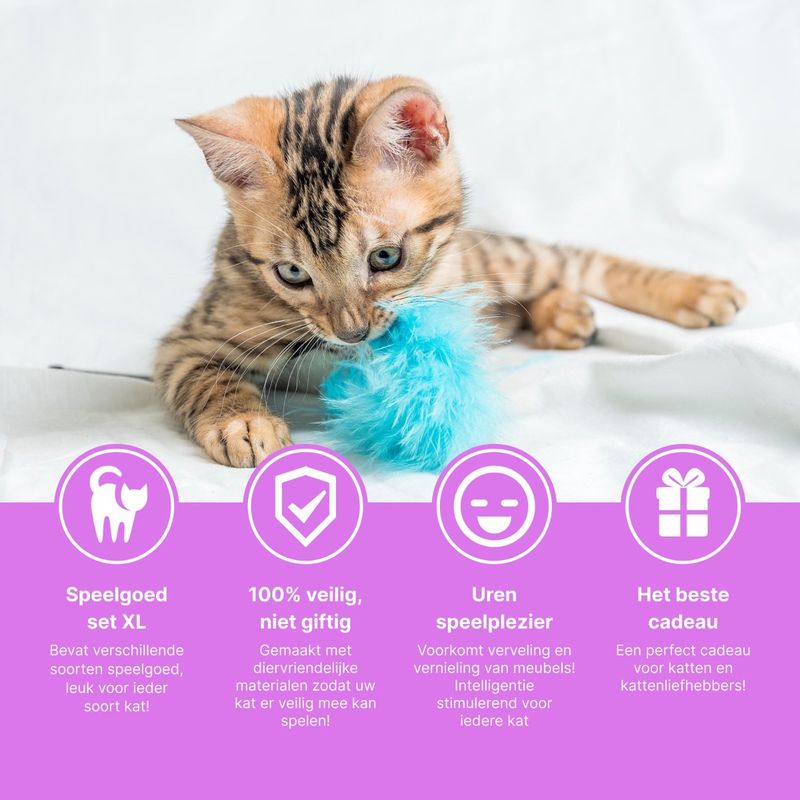 LovuPet Ensemble de jouets pour chats-28 pcs-Jouets intelligents pour chats