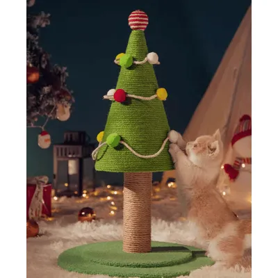 ZENITHMIND Arbre De NoëL Jouet pour Chats à Griffer ZENITHMIND Arbre De NoëL Jouet pour Chats à Griffer