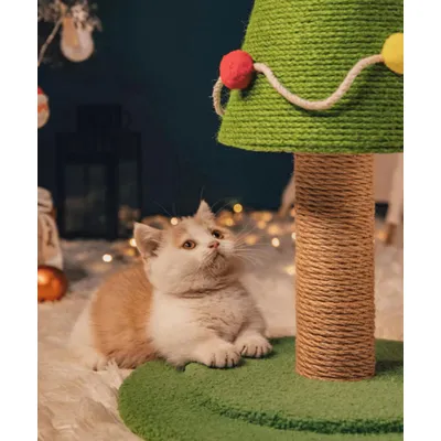 ZENITHMIND Arbre De NoëL Jouet pour Chats à Griffer