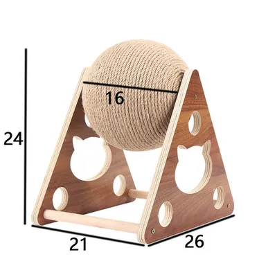 ZENITHMIND Juguete rascador para gatos, cuerda de sisal natural para gatos