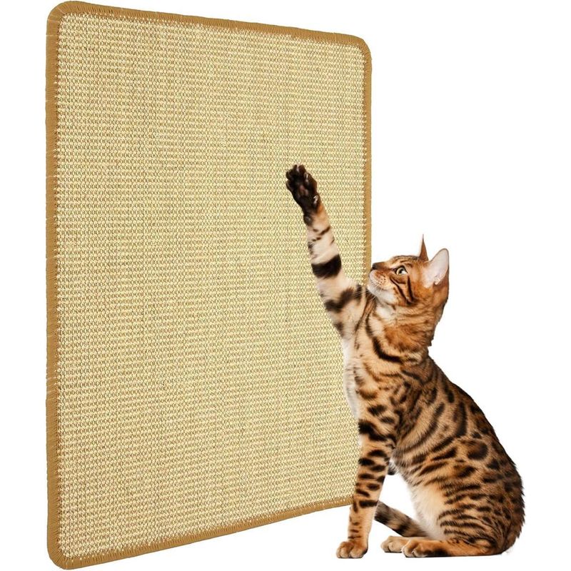 ZENITHMIND Tapis Griffoir pour Chat, Tapis à gratter Sol antidérapant