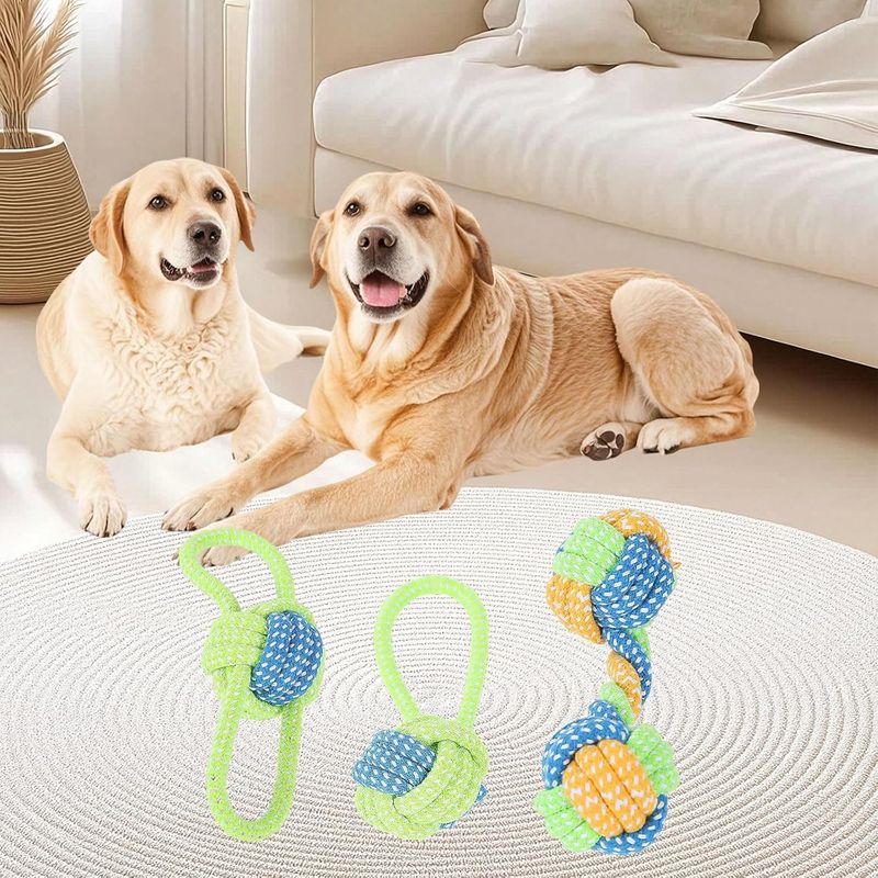 LovuPet 7 Pieces Corde Chien, Rope Training Toys Jouet pour Chien