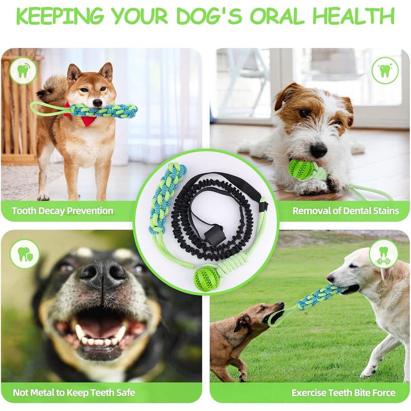 LovuPet Jouets en corde pour chiens, jouet interactif à tirer à la corde