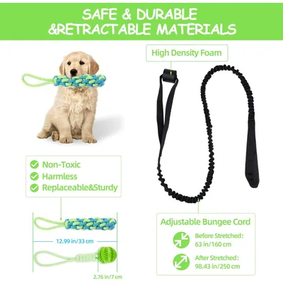 LovuPet Jouets en corde pour chiens, jouet interactif à tirer à la corde