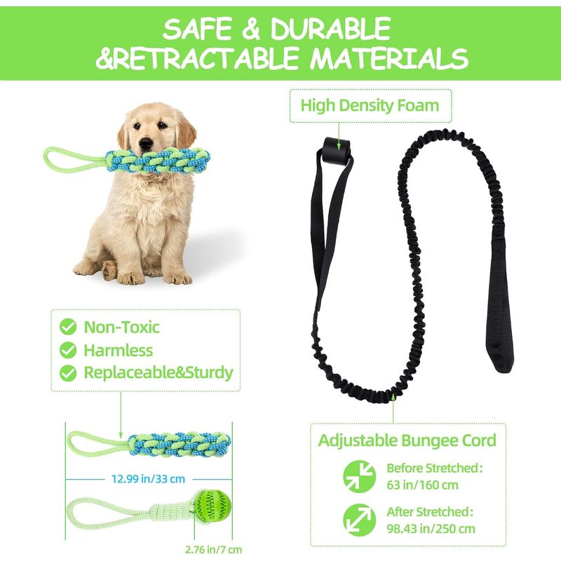 LovuPet Jouets en corde pour chiens, jouet interactif à tirer à la corde