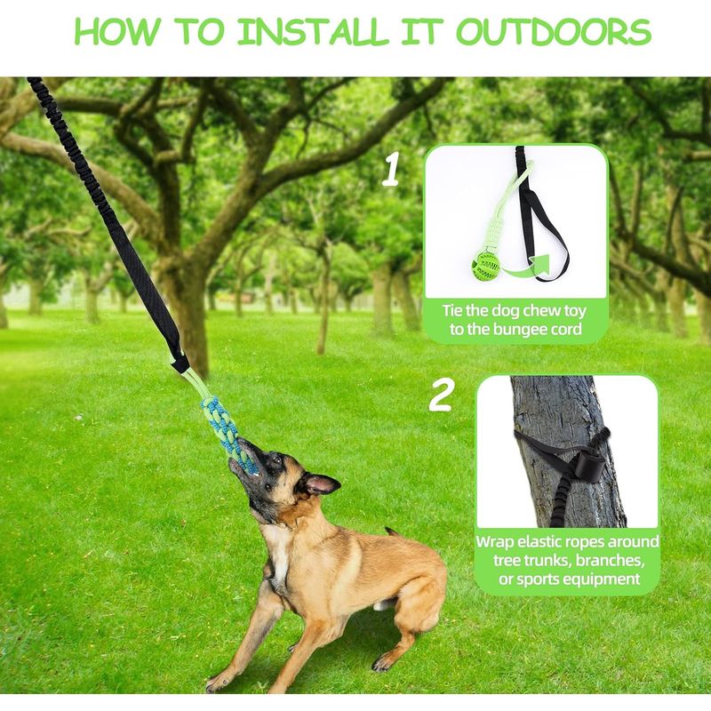 LovuPet Jouets en corde pour chiens, jouet interactif à tirer à la corde