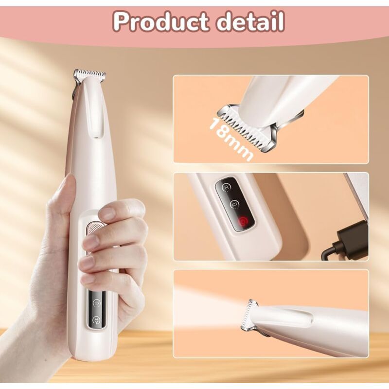 Tondeuse Chien/Chat Silencieuse - Étanche Rechargeable, LED pour Pattes