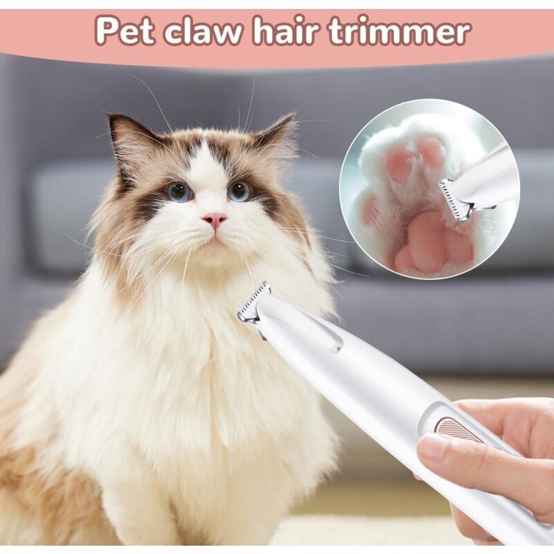 Tondeuse Chien/Chat Silencieuse - Étanche Rechargeable, LED pour Pattes