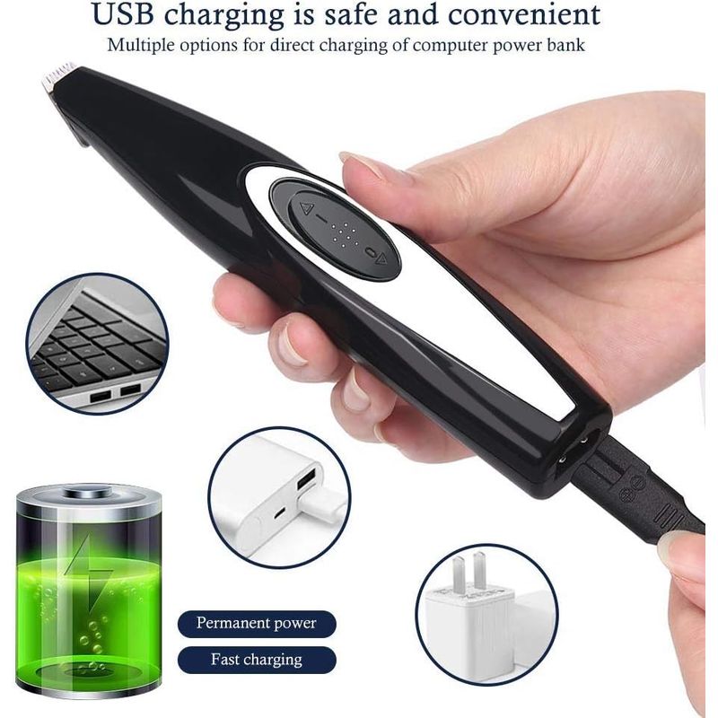 Tondeuse Chien/Chat USB sans Fil - Précision Oreilles, Pattes, Visage