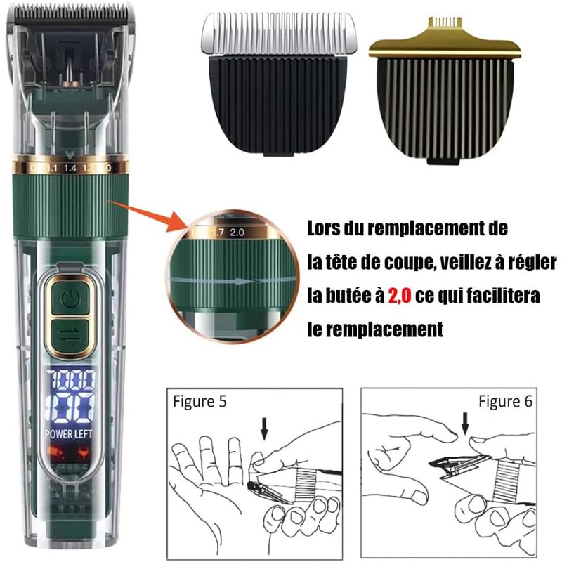 Tondeuse électrique pour chien et chat, Tondeuse Pro Chien/Chat Poil Long