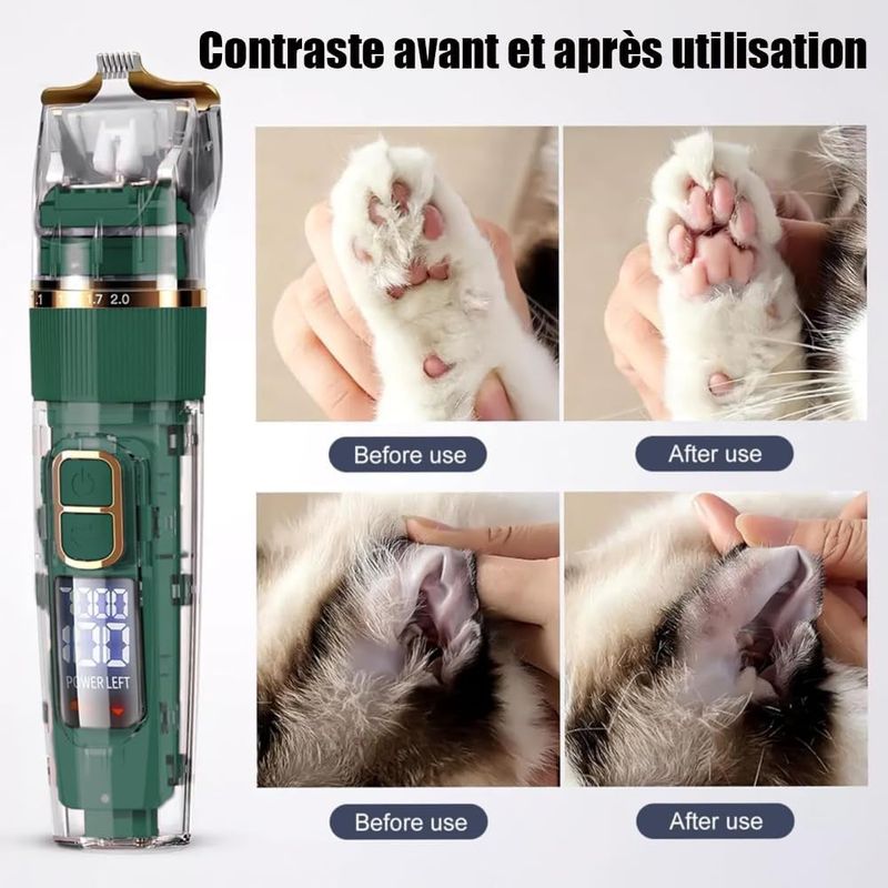 Tondeuse électrique pour chien et chat, Tondeuse Pro Chien/Chat Poil Long