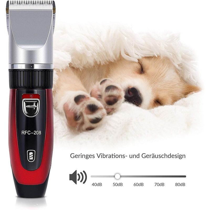 Tondeuse électrique pour chien et chat, Silencieuse, Rechargeable