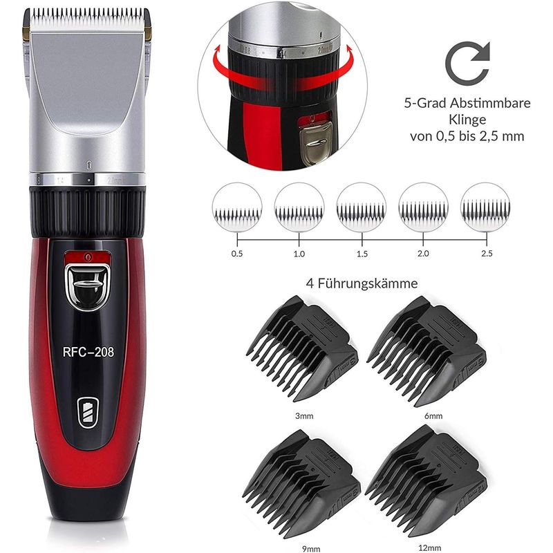 Tondeuse électrique pour chien et chat, Silencieuse, Rechargeable