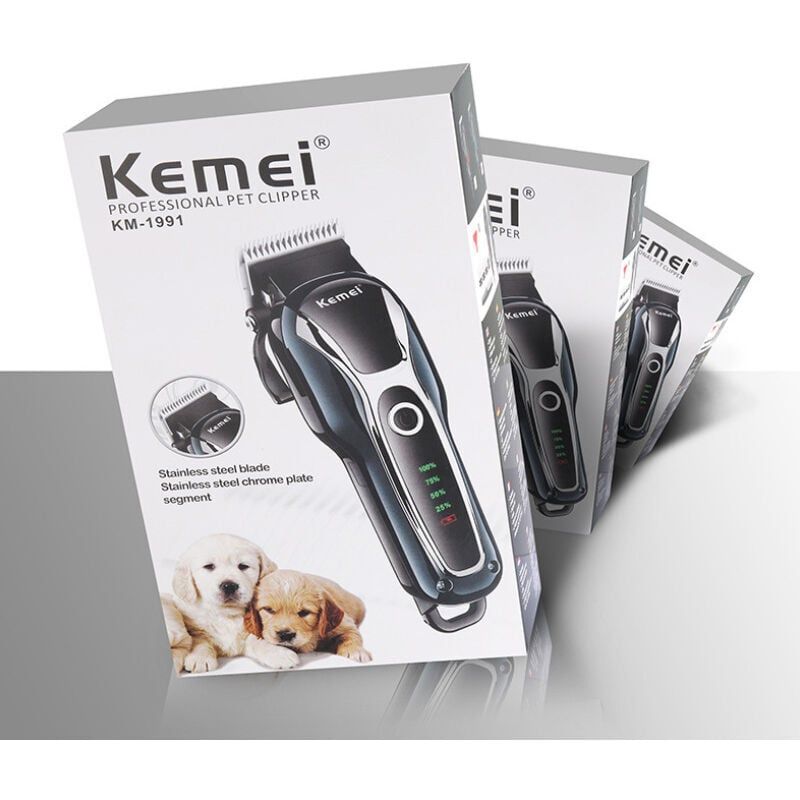 Tondeuse électrique pour chien et chat, Sans Fil, Silencieuse, LCD