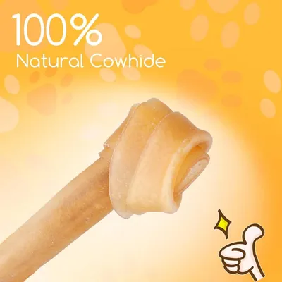 ZENITHMIND Os à mâcher avec noeud pour chiens de taille moyenne et grande