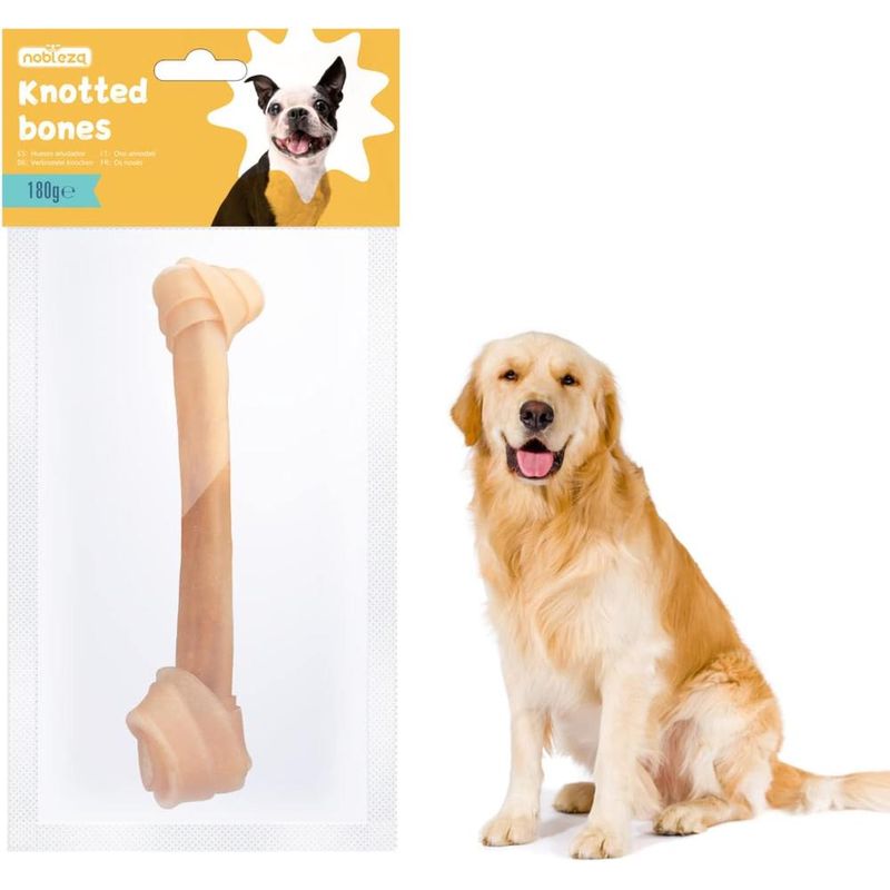 ZENITHMIND Os à mâcher avec noeud pour chiens de taille moyenne et grande