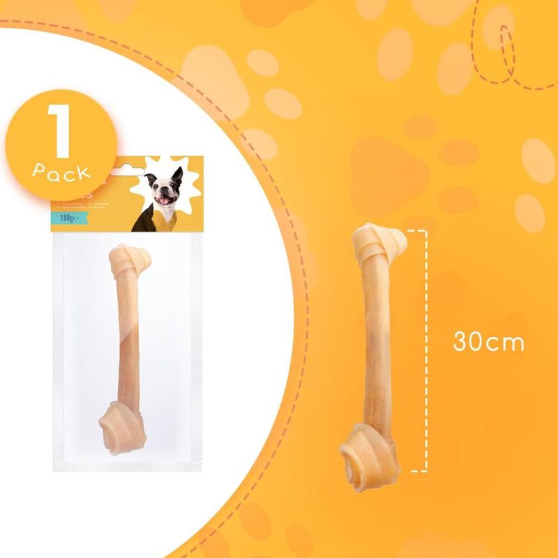 ZENITHMIND Os à mâcher avec noeud pour chiens de taille moyenne et grande